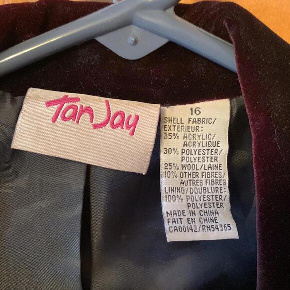 Vintage red and black houndstooth blazer size 16 - Picture 2 of 8